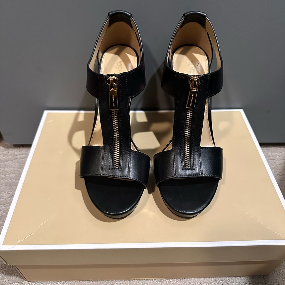 Michael Kors Berkeley T-Strap Platform Dress Sandals